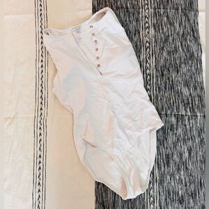 Andie White Button-Up Swimsuit